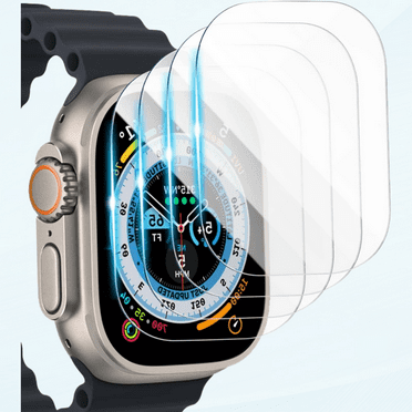 [4 Pack] Tempered Glass Screen Protector Compatible with Apple Watch Ultra 49mm, 9H Hardness Waterproof Anti-Scratch Bubble-Free, Film for iWatch Ultra Accessories