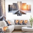 thumbnail image 1 of Bright Sun Break in Winter Forest - Grande Impression sur Toile Forest, 1 of 3