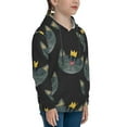 thumbnail image 3 of Kll Unisex Kids Boys Girls Hooded Pocket Pullover Hoodies-Faces Of The Cat, 3 of 9