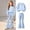 Blue, variant on LvhaoGJOB Little Kids Girls Sweatshirt and Pants Outfit Set, Black - graphic print, custom print