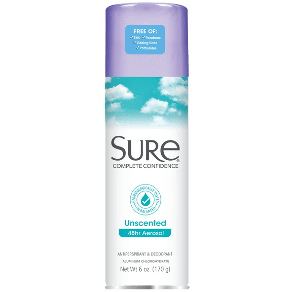 Sure Anti-Perspirant Deodorant Spray, Unscented, Women, 6 oz