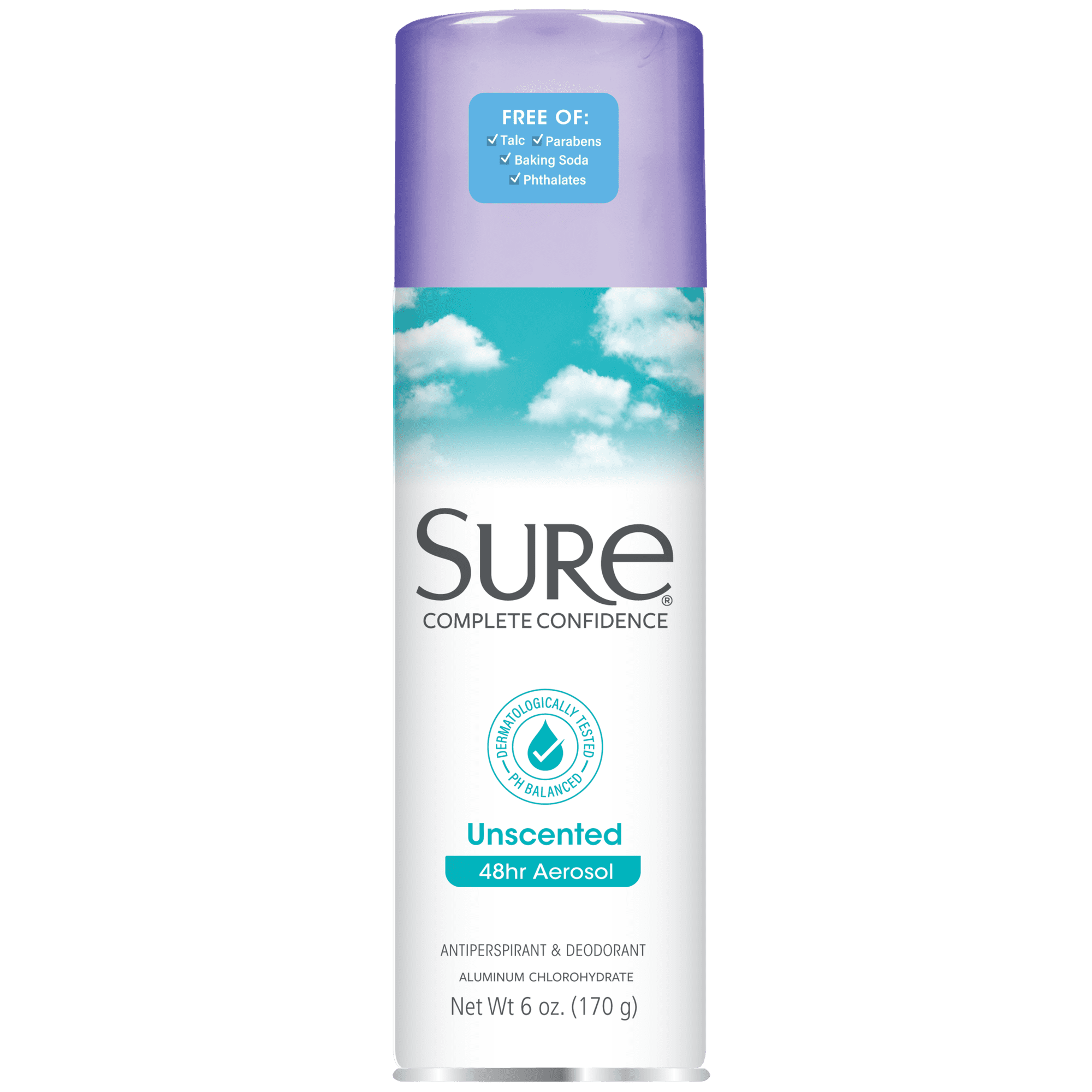U-BB-1477 Aerosol Unscented Anti-Perspirant & Deodorant - 6 oz - Deodorant Spray