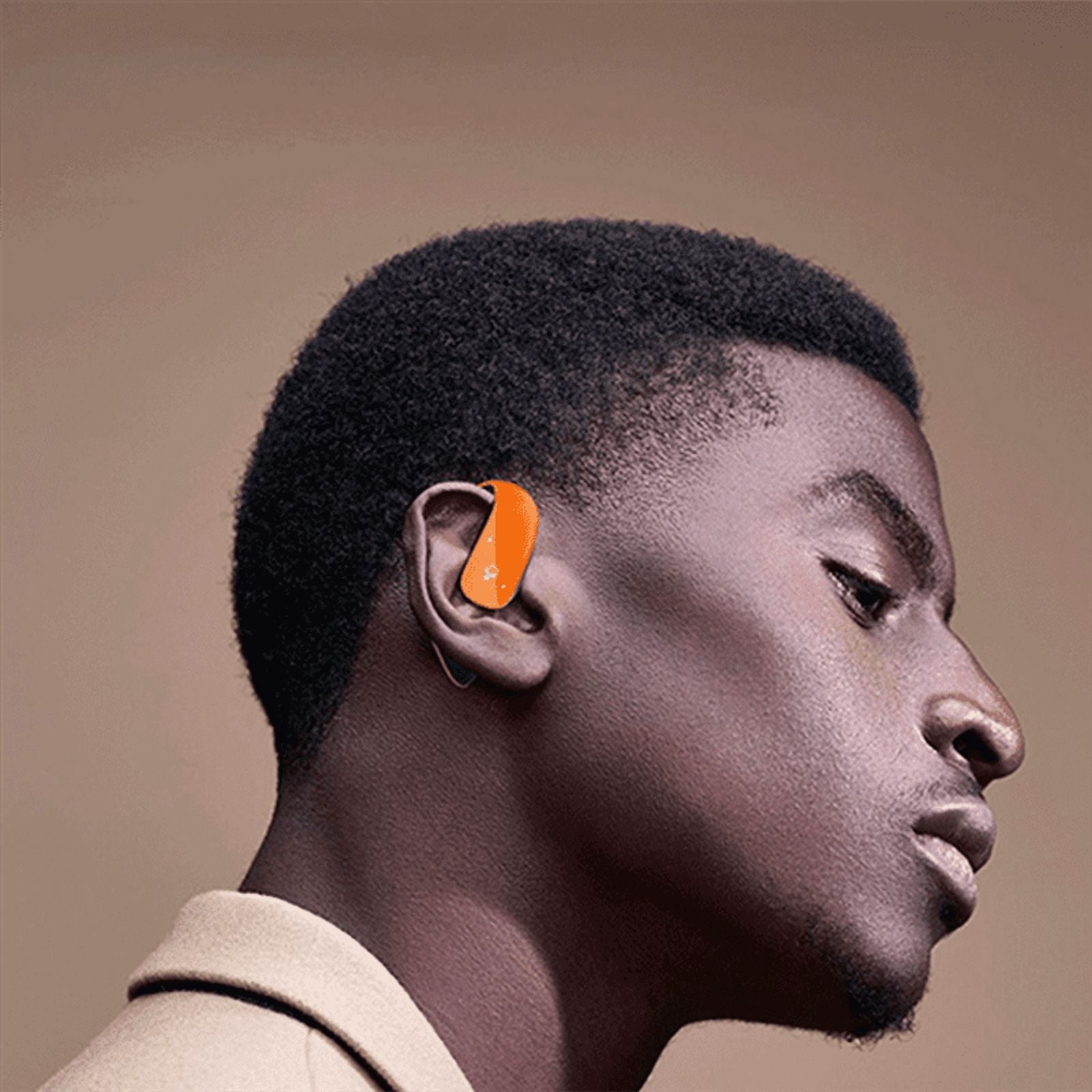 Bone Conduction Earphones 5.3 Earphones Bluetooth Wireless Sports Earbuds HiFi Stereo Waterproof Headphones,1 x Bone Conduction Earphones 1 x Charging Cable,Orange & Blue