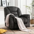 thumbnail image 6 of Bonzy Home Swivel Recliner Chair Manual Rocker Reclining Sofa Chair Living Room Seating Furniture Gray, 6 of 7