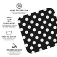 thumbnail image 3 of Lsque Black and White Polka Dot Pattern 4" Drink Coasters Set of 4, PVC Leather Absorbent Coasters, Table Coaster Set Decorative Coffee Cup Coasters Housewarming Gift -Square, 3 of 6
