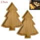 thumbnail image 1 of platos navideños de madera con forma de árbol de Navidad para servir, bandeja con forma de árbol de Navidad para comida, restaurante y hogar., 1 of 8