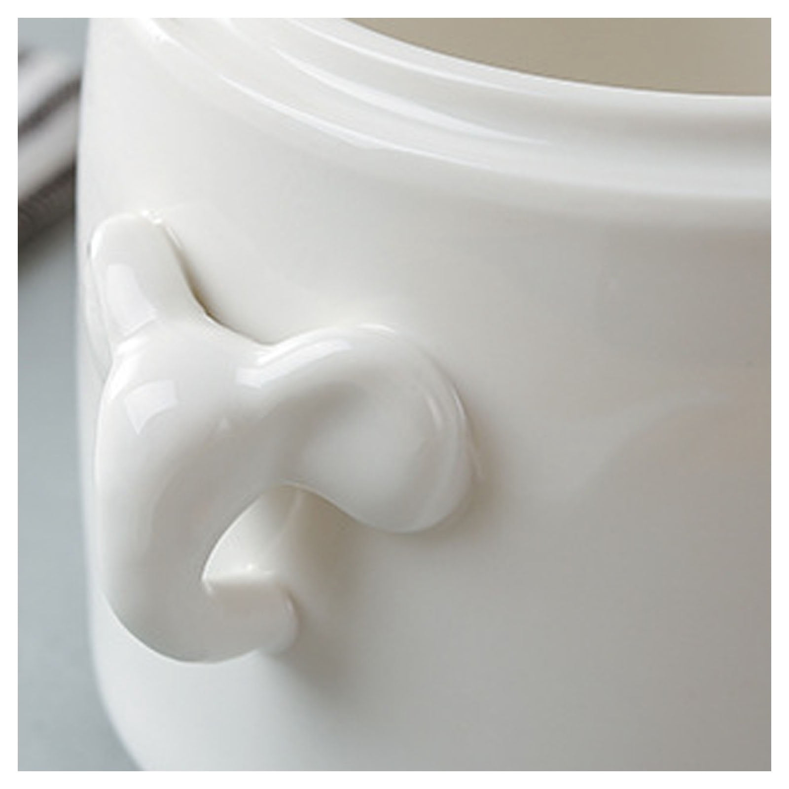 Ceramic stew pot, stew pot for braised food, dessert bowl, soup tureen with lid, soup bowl, instant noodle bowl, steamed egg bowl, double handle lid