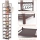 thumbnail image 4 of Estante alto para zapatos de 10 niveles estrecho para 10 a 15 pares de zapatos y botas, organizador de zapatos resistente para ahorrar espacio, para clóset, entrada, sala de estar, café,Marrón, 4 of 10