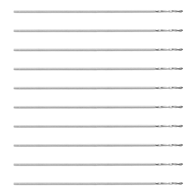 10 brocas helicoidales de vástago recto pequeño para taladrar perlas K10 de 0,3 mm