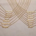 thumbnail image 2 of ENQIZ Personalized Customized Stainless Steel Name Pendant Necklace Letter Choker Gift Single Name, RoseGold Gold, 2 of 10