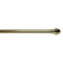 The Classic Touch 7/16" Brass-Gold Adjustable Rod with Brackets, 18"-28"