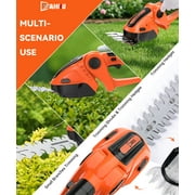 YAHHU Cordless Hedge Trimmer, 3 in 1 Handheld Electric Grass Trimmer , Trimmer for Bush,Tree, Garden, Patio and Lawn