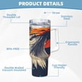 thumbnail image 5 of Logiee American Bald Eagle A Print 40OZ Ice Bully Cup with Handle and Straw, Double Wall Stainless Steel Tumbler,Travel Coffee Cup with Lid, Summer Insulation and Cooling Cup, 5 of 8