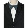 thumbnail image 4 of INSPIRE CHIC Men's Solid Color Satin Classic Bow Tie for Formal Suit Dark Blue, 4 of 4
