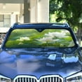 thumbnail image 4 of Lotus Flower Blooming Car Windshield Sun Shade Foldable Car Front Window Visor Heat and UV Protection 57x31.5, 4 of 8