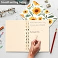 thumbnail image 4 of FORMRS 1-Subject Spiral Notebook 8" x 5" College Ruled 60 Refillable Sheet A5 Hard Cover, 2 Pack, Sunflowers and Leaves Pattern, 4 of 7