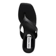 thumbnail image 3 of STEVE MADDEN Womens Black 1" Platform Padded Refined Square Toe Wedge Slip On Thong Sandals 9 M, 3 of 4