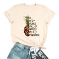 thumbnail image 3 of Anbech Women Pineapple Tshirt Short Sleeve Graphic Tees Ladies Tee Shirt Summer Tops, 3 of 4