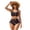 Black and Red - Skull Rose, variant on Mushroom Printed Womens High Waisted Bikini Sets Tummy Control Two Piece Bathing Suits Twist Front V Neck Swimsuit Crisscross Tie Back Bathing Suit, 3XL
