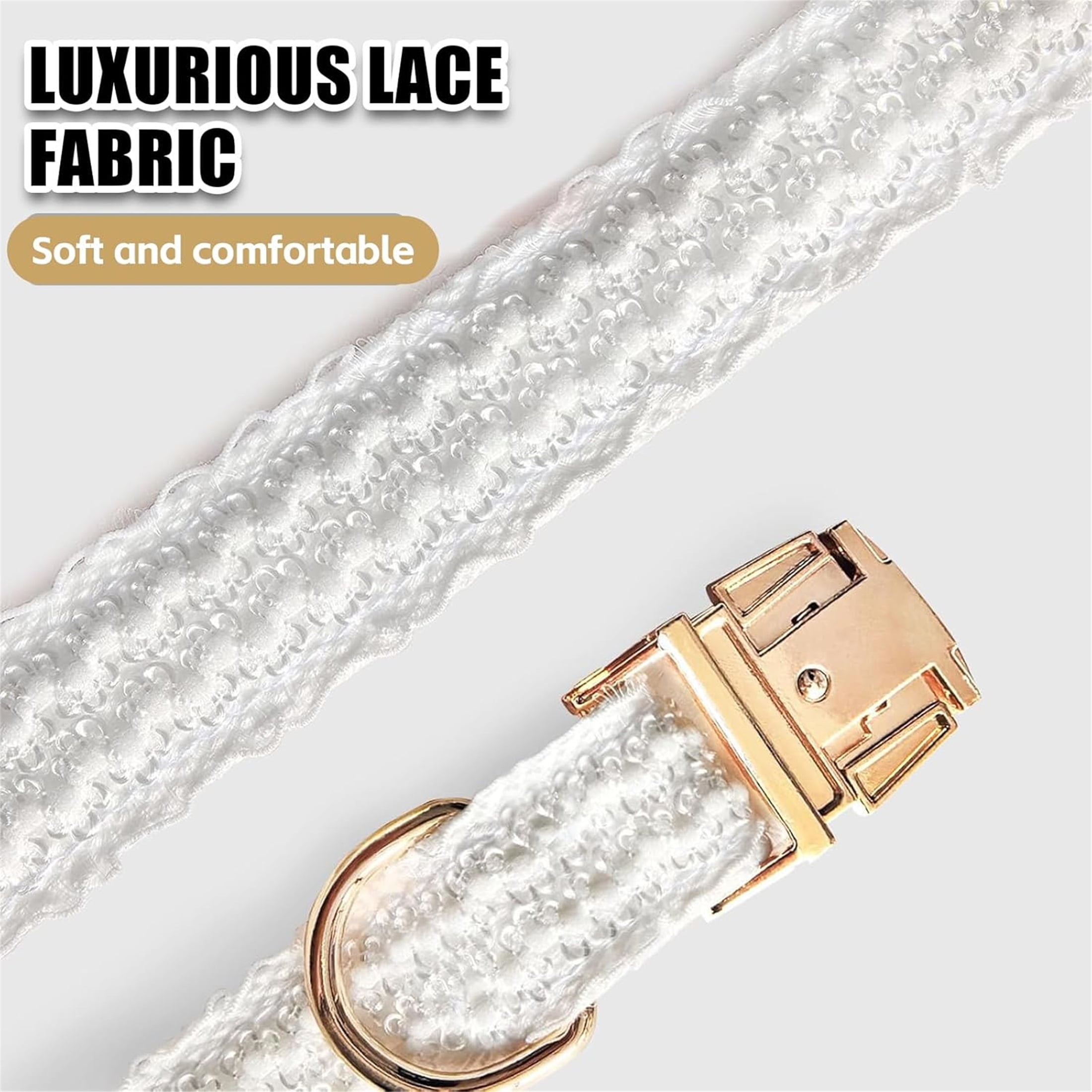 UOSIA Soft Lace Dog Harness and Leash Set,Adjustable Dog Wedding Harness Vest