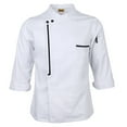 thumbnail image 1 of Retro Chef Jacket Coat Uniform Long Chef Jacket Sleeve Hotel Kitchen Apparel 2XL White, 1 of 9