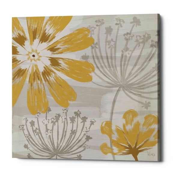 Epic Graffiti 'Flowers in the Wind I' by Veronique Charron, Canvas Wall Art, 26"x26"