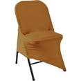 thumbnail image 1 of Spandex Folding Chair Cover for Wedding Party Dining Banquet Event Spandex Dining Room Chair Covers Stretch golden, 1 of 5