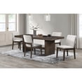thumbnail image 2 of New Classic Furniture Kody 5-Piece Wood Dining Table Set in Walnut/Beige, 2 of 10
