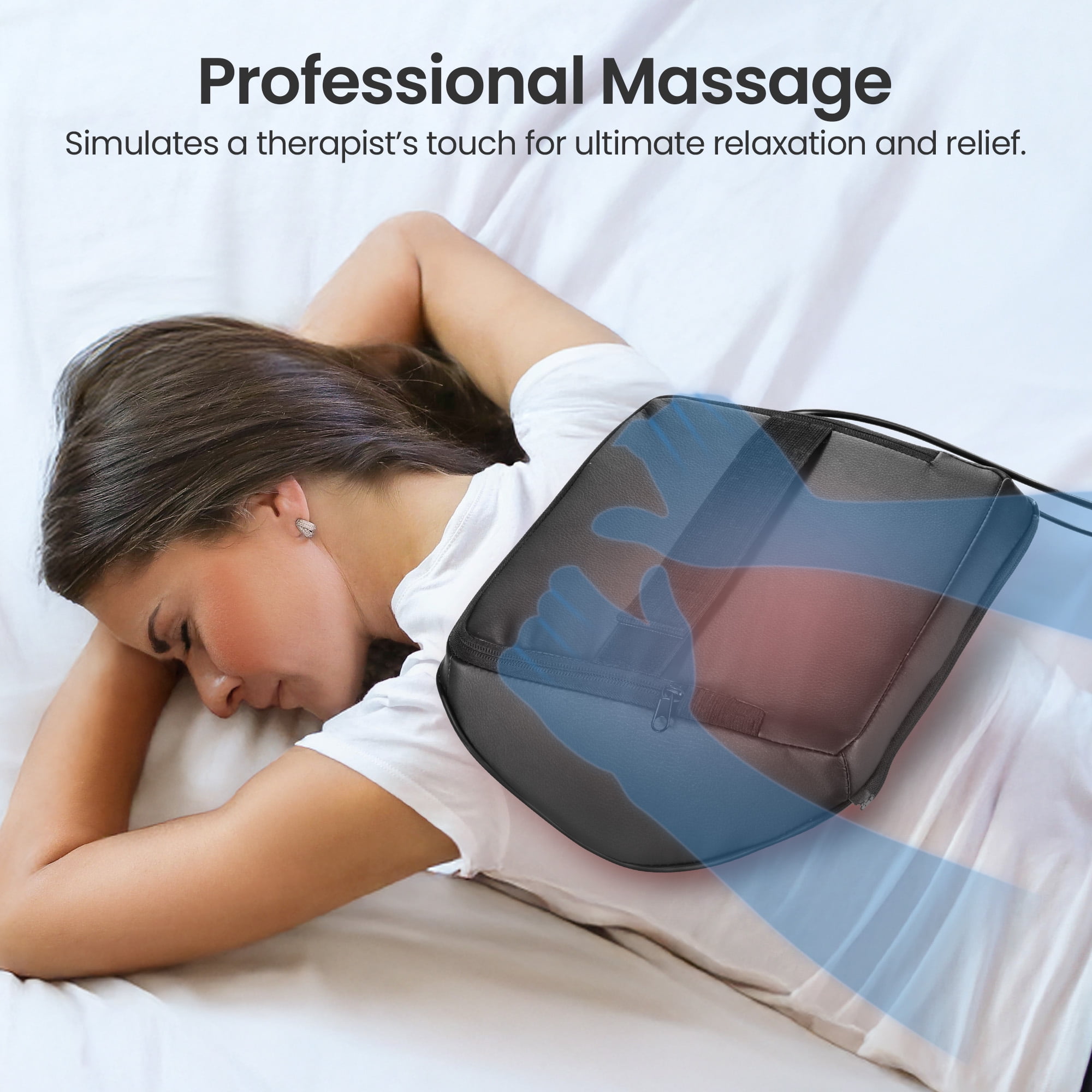 Suerbeaty Neck and Back Massager for Relief Deep Tissue with Heat, Shiatsu Shoulder Massager with Bi-Directional Rotating Head for Neck, Back, Shoulders, and Legs, Gift for Mom Dad