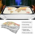 thumbnail image 5 of Bingfone Vintage World Map1 Car Windshield Sun Shade Protector Keep Your Vehicle Cool Sun Shield Visor Cover Foldable For Car Truck Suv-Medium, 5 of 9