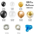 thumbnail image 2 of Kit de arco de guirnalda de globos negros y dorados, para decoraciones de fiesta de cumpleaños de graduación de Halloween, 2 of 5