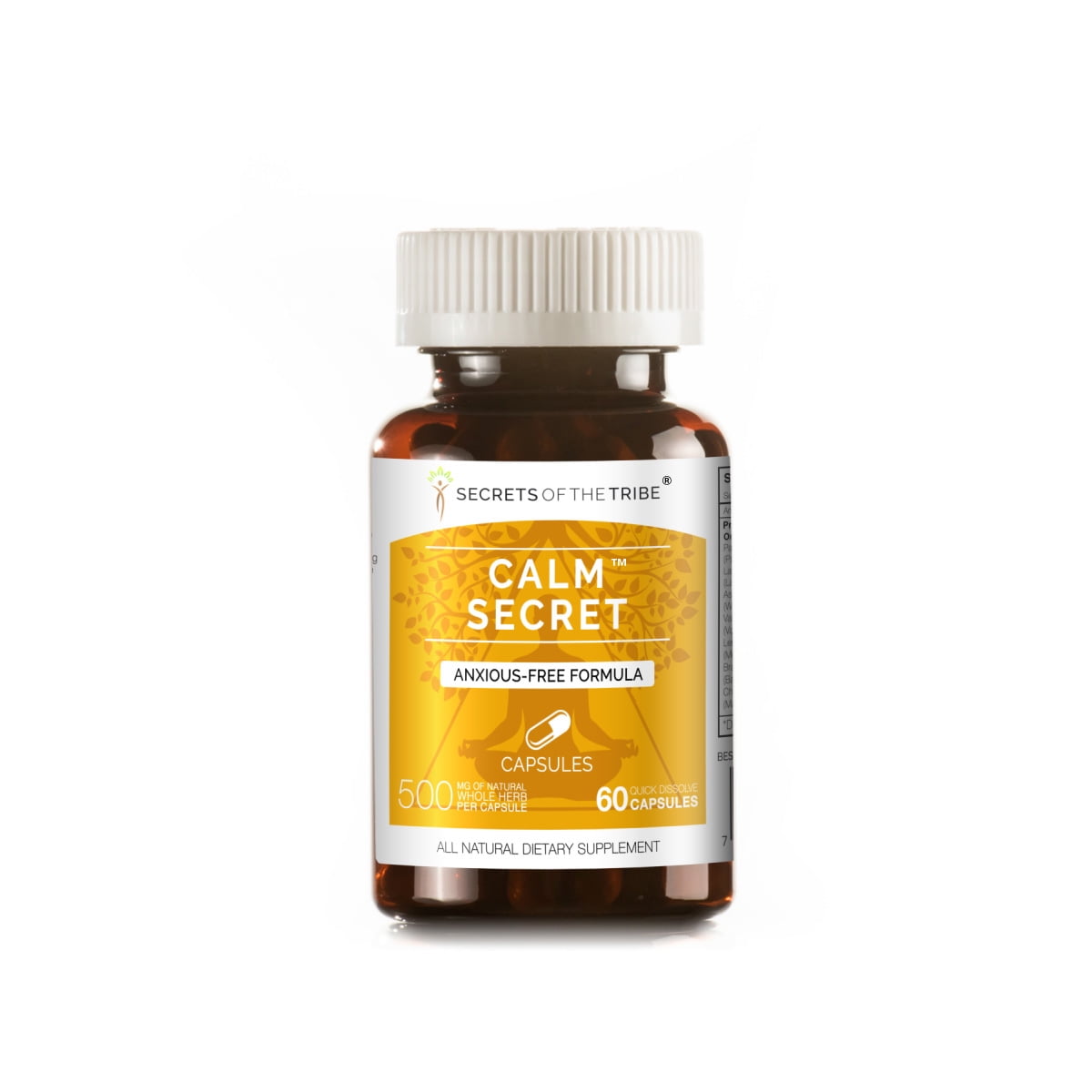 Calm Secret 60 Capsules, 500 mg, Passionflower, Lavender, Ashwagandha