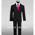 thumbnail image 3 of Black N Bianco Boys' Formal Black Suit with Shirt and Vest, 3 of 4
