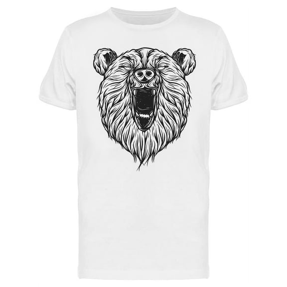 Wild Bear Head T-Shirt Men -Image by Shutterstock, Male Medium