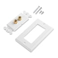 thumbnail image 6 of 2 Posts Speaker Wall Plate Home Theater Wall Plate Audio Panel for 1 Speakers, 6 of 7