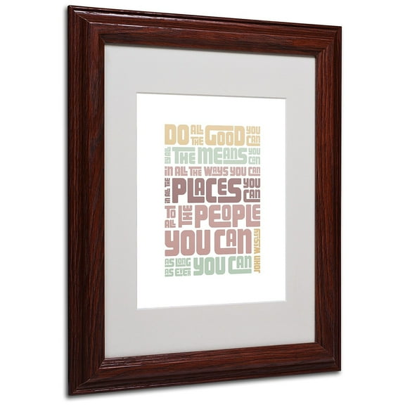 Trademark Fine Art "Do Good" Canvas Art by Megan Romo, Wood Frame