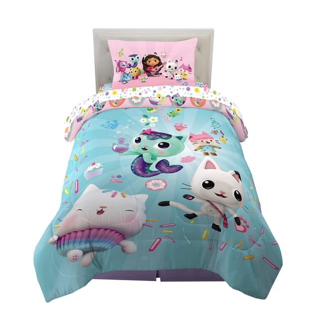 Juego de ropa de cama DreamWorks Gabby's Dollhouse Cakey, MerCat And Pandy