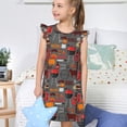thumbnail image 4 of Balery BBQ Icons Camisón de princesa para niñas, pijama de algodón con mangas abullonadas, suave y bonito.-Small, 4 of 6
