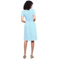 thumbnail image 4 of Made by Johnny Women's Comfy Casual Short Sleeve Flowy Dresses Loose Plain Dress with Pockets XL AQUA, 4 of 6