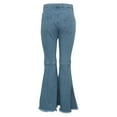 thumbnail image 5 of MIXUE Jeans For Women Solid Color Ladies Stretch Denim Flared Pants Casual Pants Trousers Daily-Wear,Blue,XXL, 5 of 5