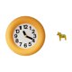 thumbnail image 1 of Reloj de pared moderno silencioso con contador, reloj de pared redondo de madera, figura de mesa, estatua tradicional, figura creativa de caballo, 1 of 8