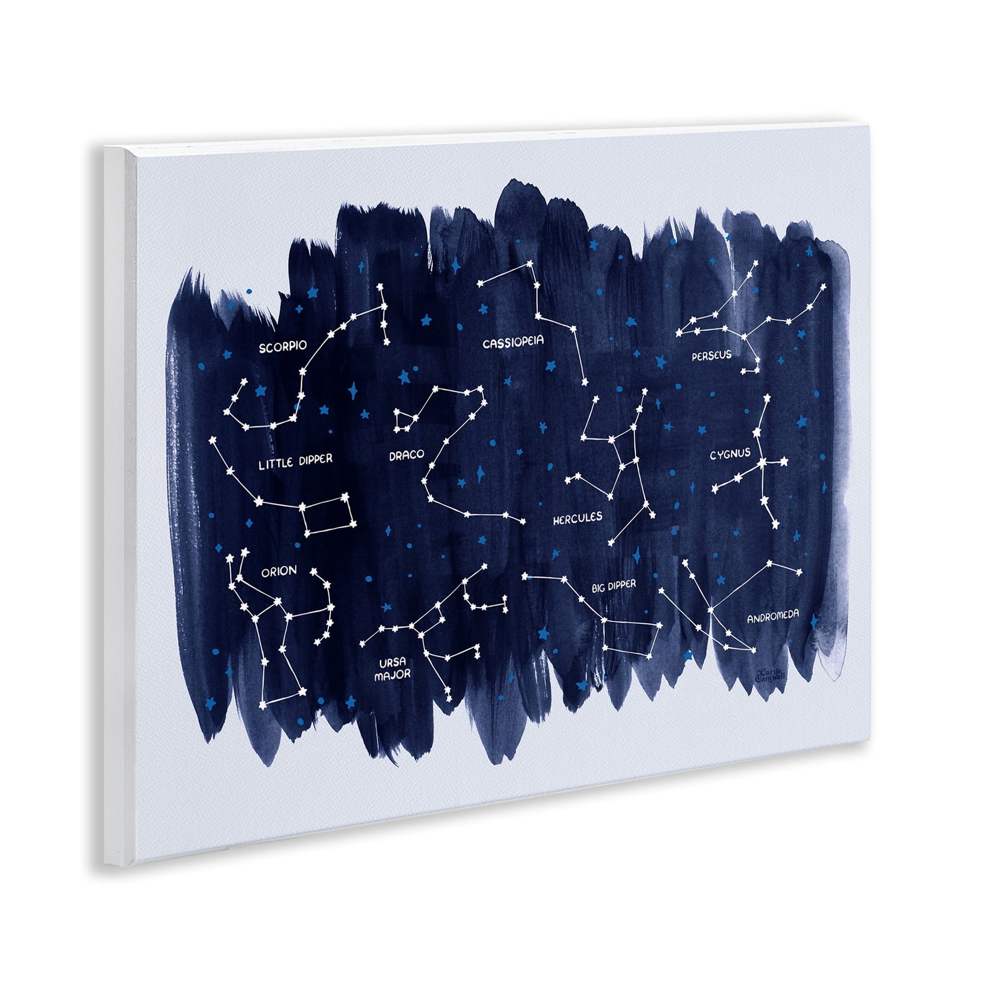 Stupell Industries Constellations on Blue Animals & Insects Painting Unframed Art Print Wall Art, 14 x 11
