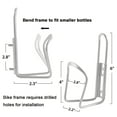 thumbnail image 4 of Universal Water Bottle Bike Cage Lightweight Aluminum Alloy Bicycle Brackets for MTB Road - Silver, 4 of 7