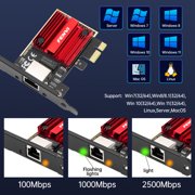 Fenvi 2.5Gbps PCIe Network Card, Gigabit Ethernet Port Gaming Adapter