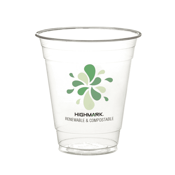 Highmark® ECO Compostable Plastic Cups, 12 Oz, Clear, Pack Of 500