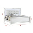 thumbnail image 3 of Sterling King 5-N LED Bedroom set made with wood in White Color, 3 of 12