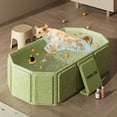 thumbnail image 3 of Large Foldable Dog Bathtub – Durable PVC Pet Bath with Stand & Drain Hole, Suitable for Large Dogs and Beagles, Easy to Clean, Portable, 2 Colors, Space-Saving Dog Bath, 3 of 3