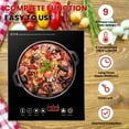 thumbnail image 5 of Portable Electric Cooktop, Single Burner Plug in Portable Induction Cooktop, Countertop Ceramic Stove Top with Power Levels and Overheat Protection, Child Safety Lock, Timer, 1800W 110V, 5 of 9