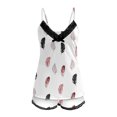 thumbnail image 4 of BLVB Pajamas Set Women's V-Neck Sleeveless Sleepwear 2 Piece Pj Set Soft Lace Cami Set with Short Pants Nightwear, 4 of 5