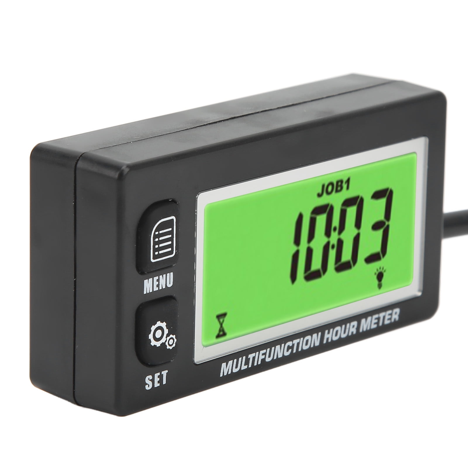 Inductive Tach Hour Gauge, LCD Screen Tach Meter Timer Dual System